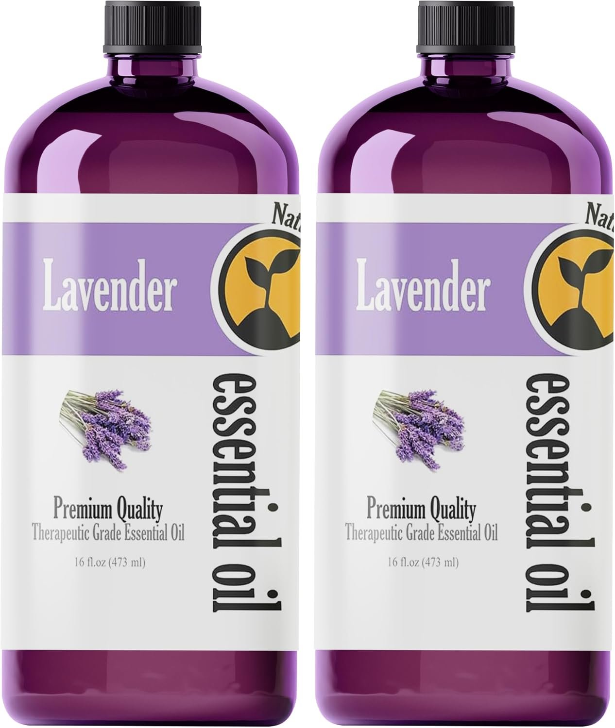 Lavender Essential Oil – 16 Fl Oz (Pack of 2) – for Aromatherapy, Relaxation & Candle Making – Lavender Diffuser Oil