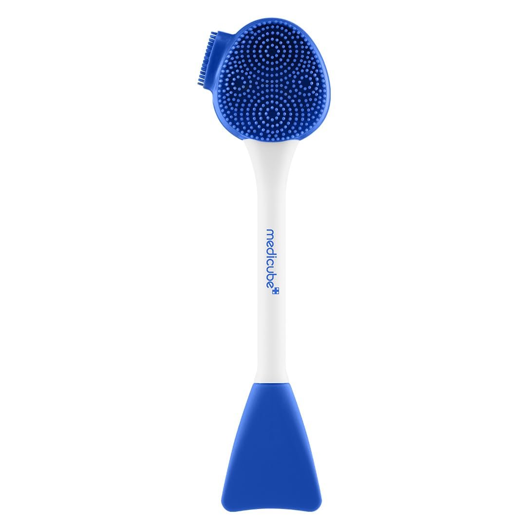 medicube Multi Silicone Jelly Brush – Pore Brush & Face Mask Applicator | 4-in-1 Multi Silicone Jelly Brush for Pore Cleansing – Face Mask Application & Gentle Face Massage, Korean Skincare Tool, 1PC