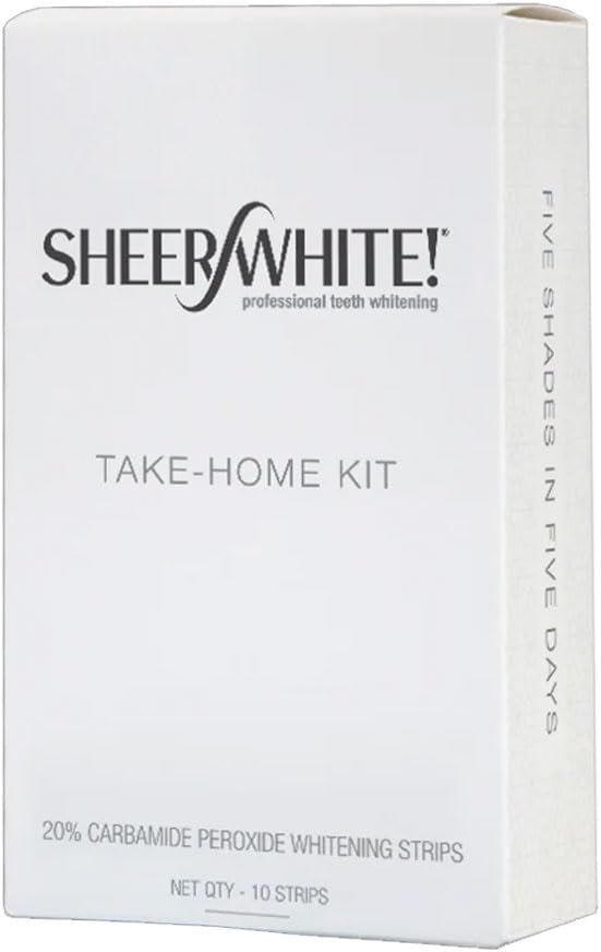 Sheer White! 20% Professional Teeth Whitening Strips Films Kit (1 Count (Pack of 1))