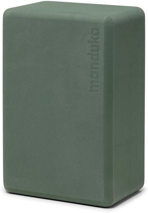 Manduka Foam Yoga Block – Recycled EVA Foam Block with Ergonomic Support, Yoga Equipment, Home Gym Accessory, & Pilates Tool, Lightweight for Travel, High Density, Comfortable Edges