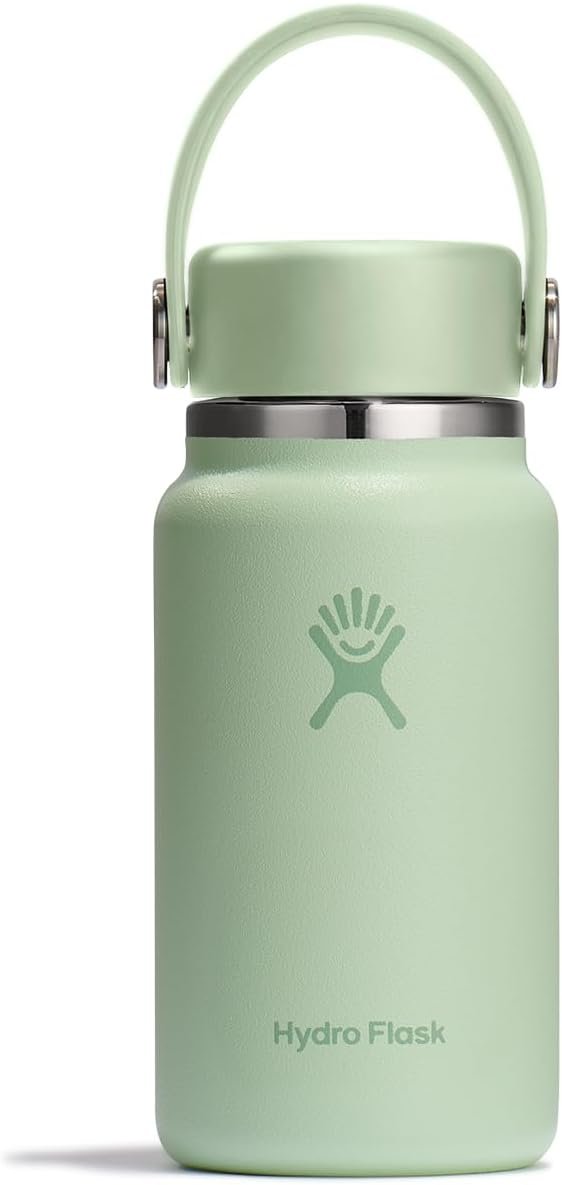 Hydro Flask Micro Bottle – Leak Proof Purse or Pocket Flask – Insulated Mini Water Bottle 6.7 Oz Aloe