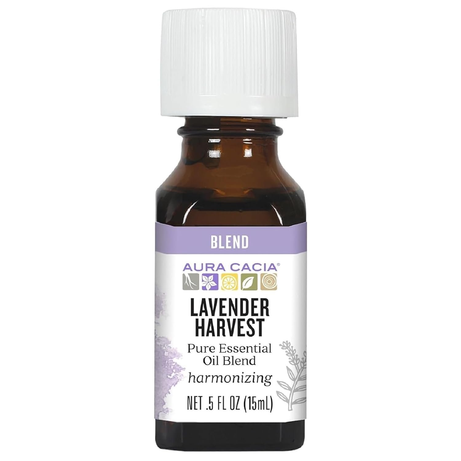 Aura Cacia – Lavender Harvest Pure Essential Oil Blend | 0.5 fl. oz.