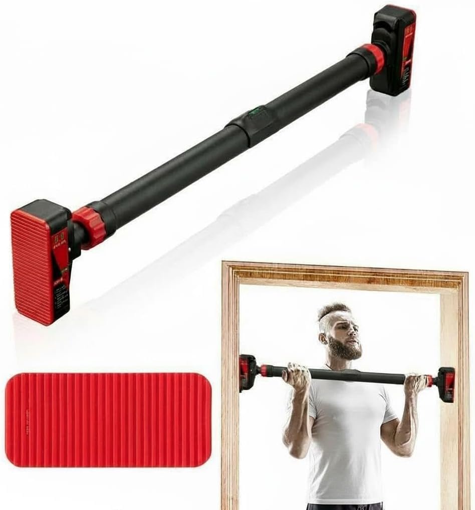 Garvee Pull Up Bar for Doorway,Adjustable Chin Up Bar for with Level Meter | 440 LBS Max Load,No Screws Needed