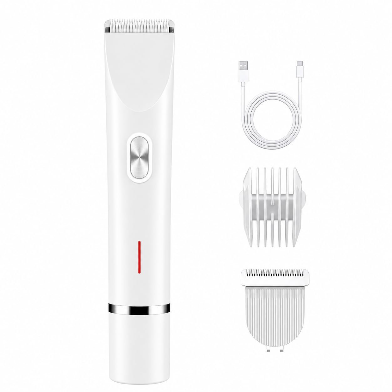 Bikini Trimmer for Women, 2 in 1 Electric Razors for Women, Dermave Bikini Shaver, IPX7 Waterproof & Easy Cleaning, Ceramic Blade, 120 Min Cordless Runtime, Ultra Low Silent(White).