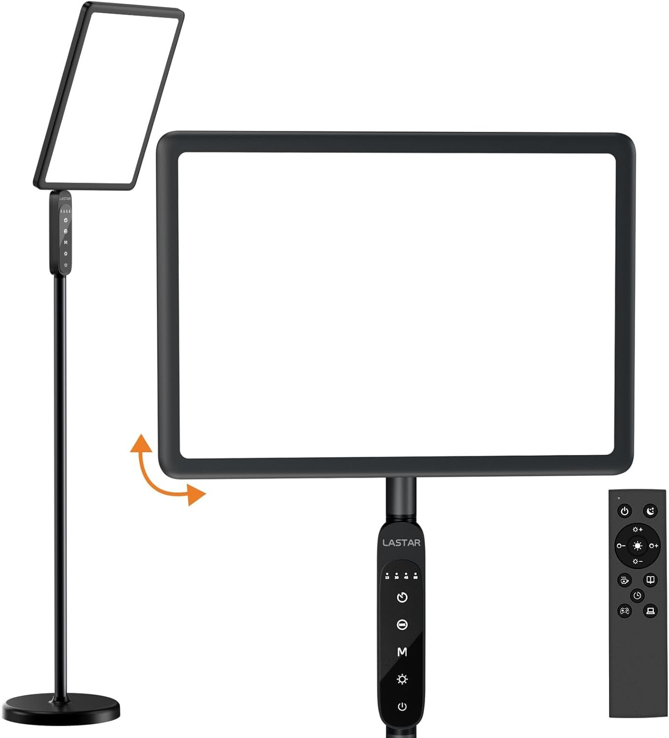 LASTAR Light Therapy Lamp, 12000LUX Therapy Light UV-Free &Full Spectrum Sun Lamp,Remote Control/4 Color Temperature/5 Brightness/4 Timer/3 Height Floor Sunlight Therapy Lamp