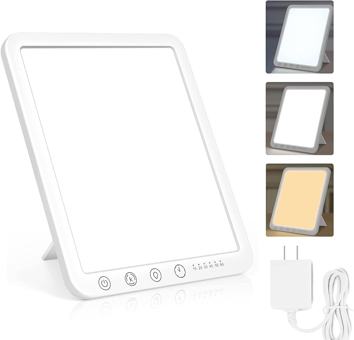 Sotipevs Light Therapy Lamp – 15,000 Lux UV-Free Therapy Light with 3 Color Temperatures and 6 Timer Settings, Touch Control Happy Lamp for Home/Office Use to Lift Mood