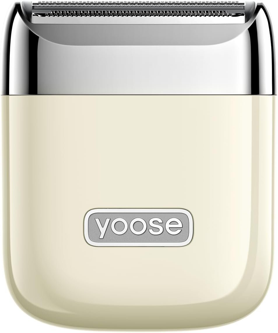 yoose Electric Razors for Women, IPX7 Alloy Body Bikini Trimmer for Women (USB-C, Trimmer Comb, Multi Shaving Modes), Portable Size, Porcelain White