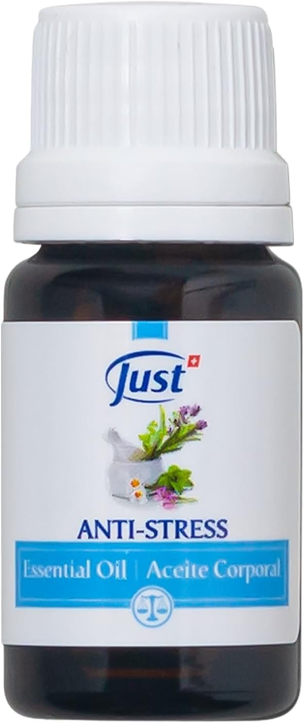 Swiss Just – Anti-Stress Activator Essential Oil Blend Basil Lavender 10 ml | Blend Of 15 Botanical Oils, Convenient Roll-On Bottle, Ideal For Aromatherapy, Diffusers And Everyday Self-Care Routine