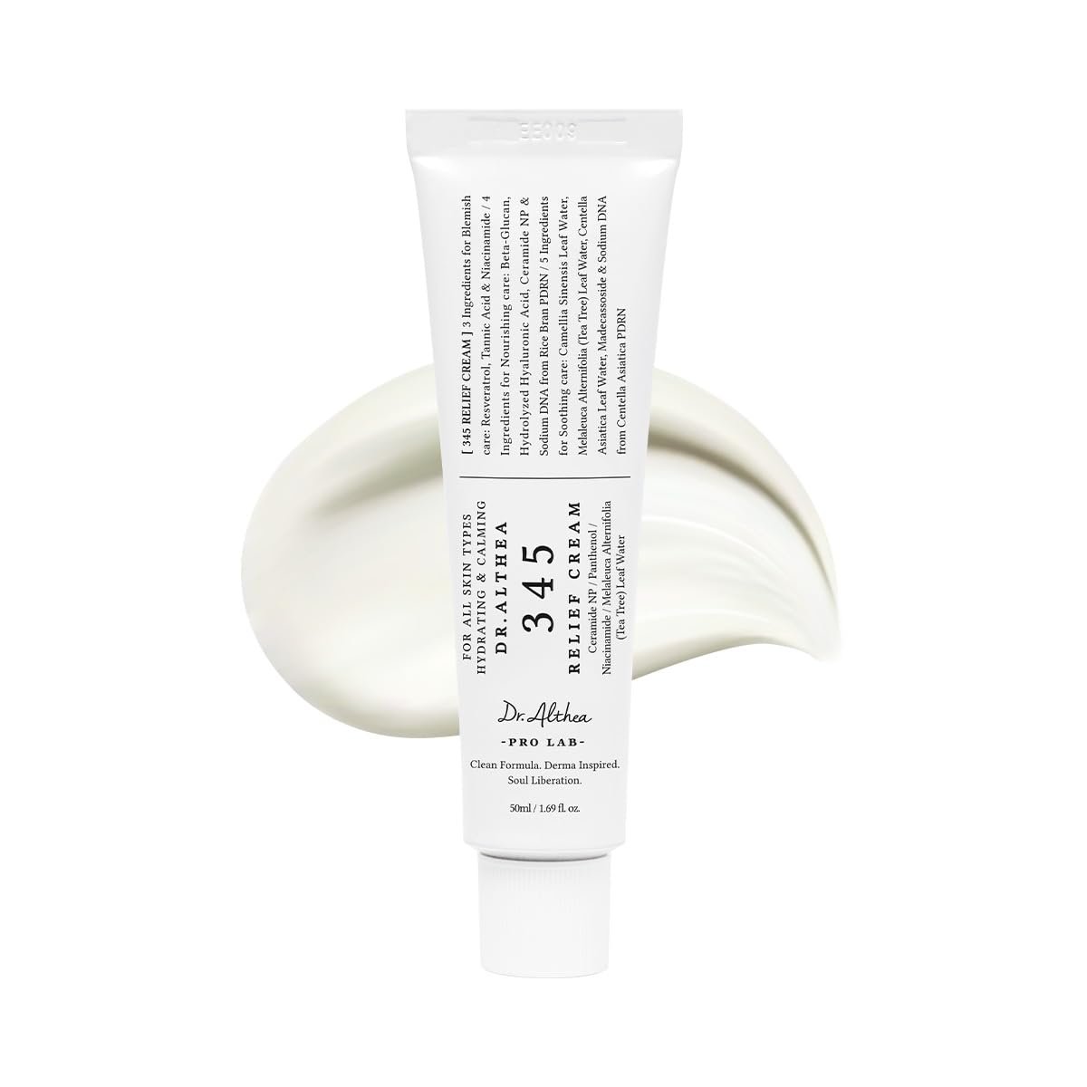 Dr.Althea 345 Relief Cream, Korean Skincare, 1.69 Fl Oz (Ver.2 – Pack of 1) | PDRN, Hyaluronic Acid for Instant Hydration, Blemish, Post-Acne Vegan Face Moisturizer with Centella, Non-comedogenic
