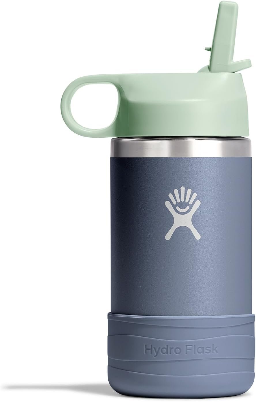 Hydro Flask Kids Water Bottle for School – Stainless Steel and Insulated with Straw Cap – 12 Oz Koala