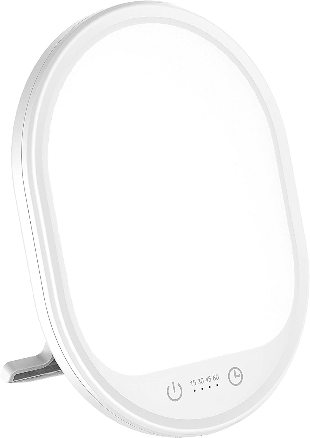 UV-Free 10000 Lux Daylight Lamp – Touch Control with 3 Brightness Levels & 4 Timer Functions, Large Surface & Rotatable Stand for Home/Office
