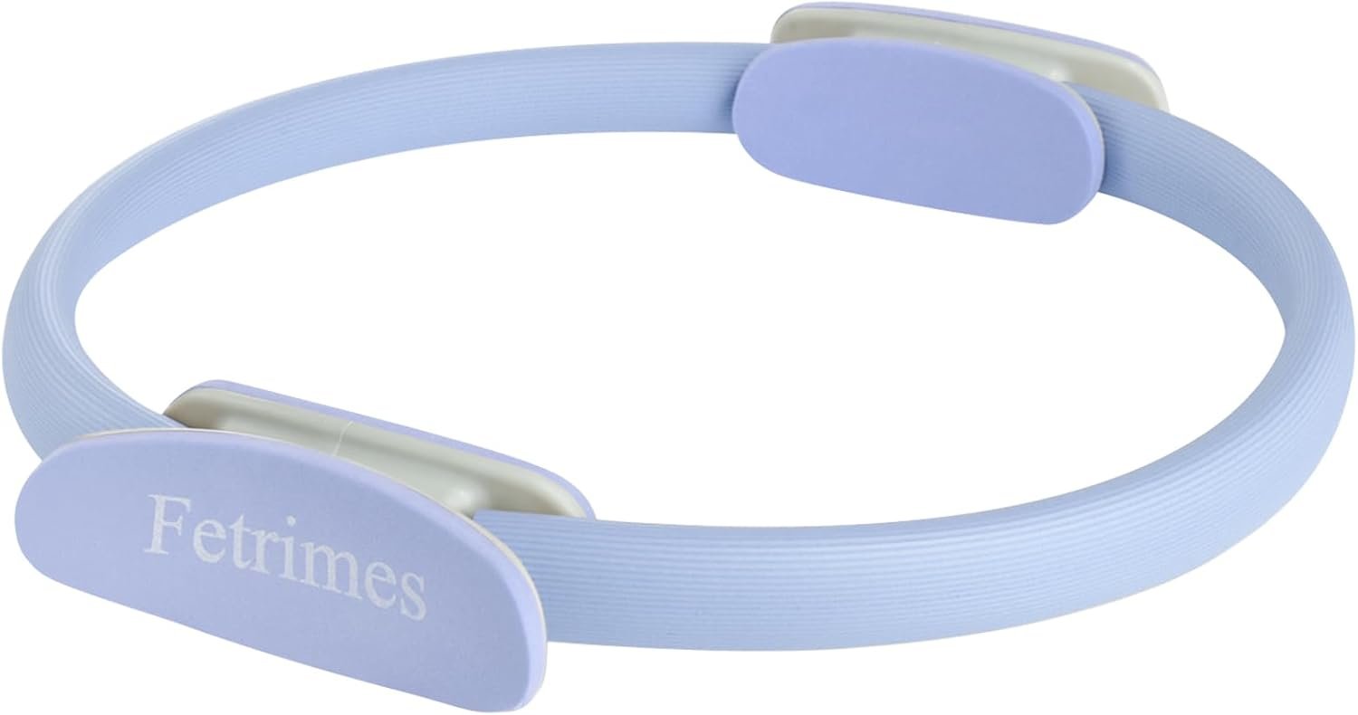 Pilates Ring 15 Inch Magic Circle Ring, Dual Padded Handles Pilates Exercise Circle, Adjustable Yoga Ring