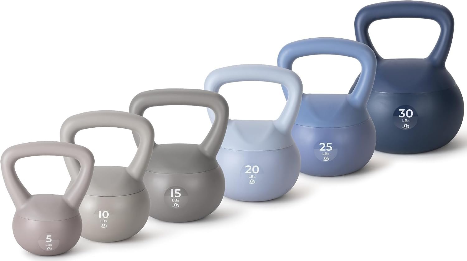 bintiva Soft Kettlebells – Sea and Iron Sand Filled Weights for Women and Men – Color Coded Kettle Bell Sets