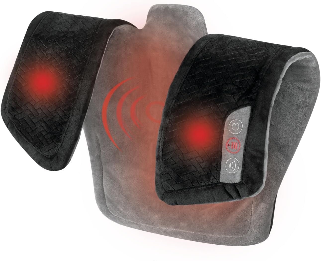 Homedics Heating Pad Vibrating Heated Neck & Shoulder Massage | Wrap to Aid & Rejuvenate Sore and Tired Muscles, Tension Relief Heat Therapy