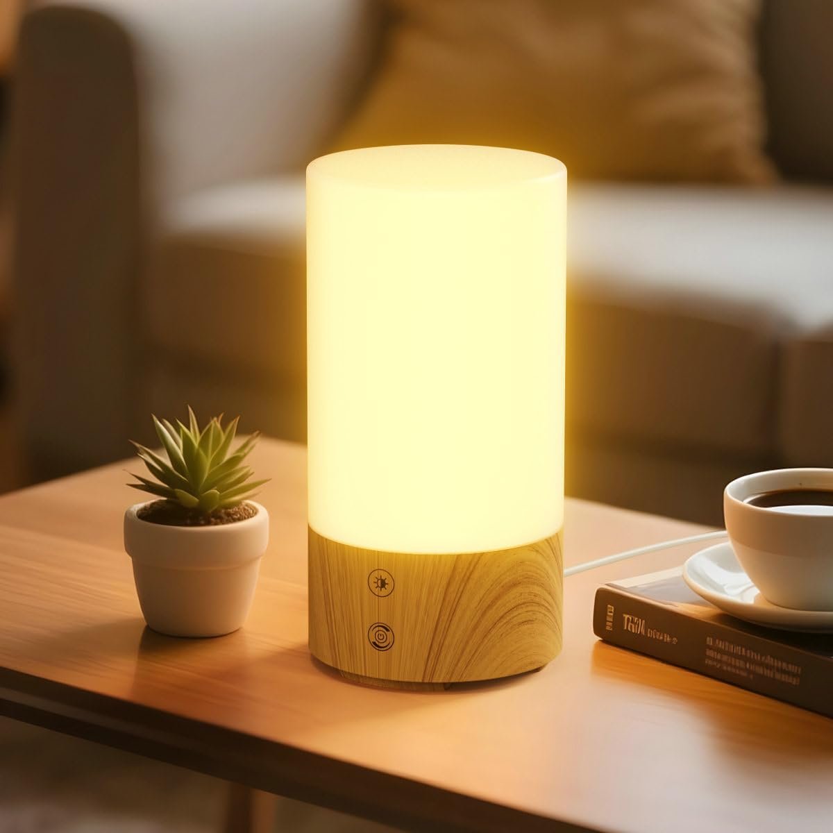 Bakzon Light Therapy Lamp 10000 Lux, UV-Free Sun Lamp with 4 Brightness Levels & 3 Color Temperatures, Full Spectrum Daylight Lamp with Remote Control & Timer for Home Office Desk