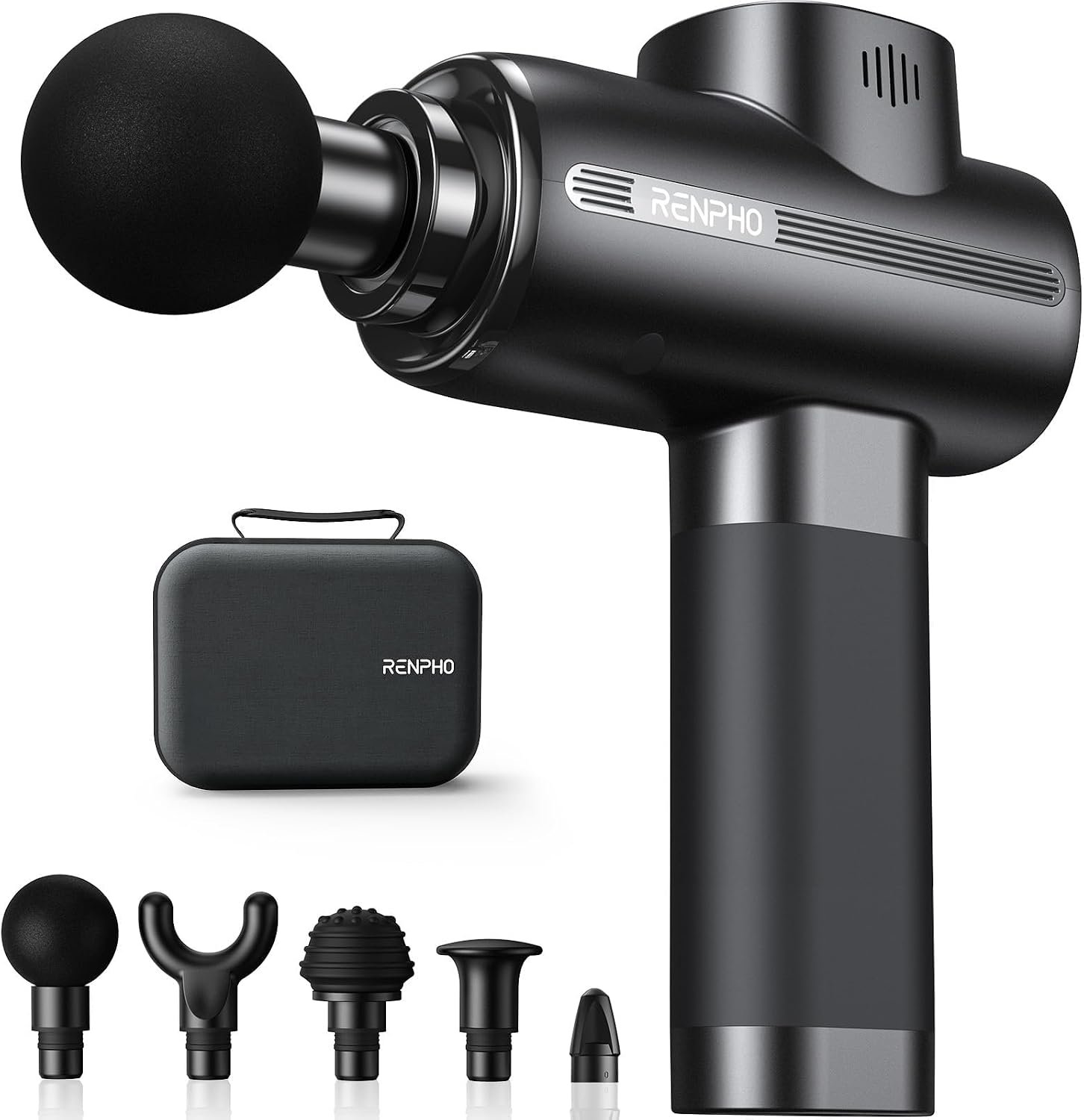 RENPHO Active Massage Gun Deep Tissue, Percussion Handheld Neck Massager | Electric Muscle Massager, Carry Case, For Athletes, Men & Women, FSA Eligible HSA, Gift for Athletes & Fitness Lovers