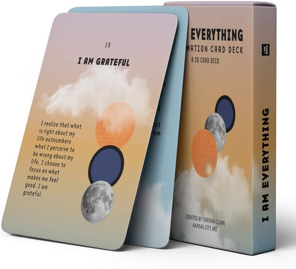 I AM & CO I AM Everything Affirmation Cards Deck – 30 Card Deck – Daily Affirmation Cards for Self Love, Positive Mindset, Motivation & Manifestation – Mindfulness and Self Care Inspirational Cards