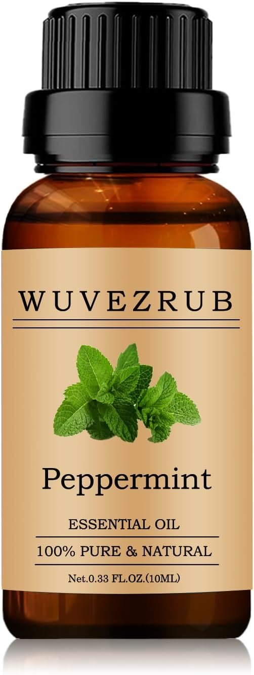 Peppermint Essential Oils 10ML, 100% Pure and Natural Essential Oil for Aromatherapy Diffuser – 0.33 Fl Oz/Peppermint