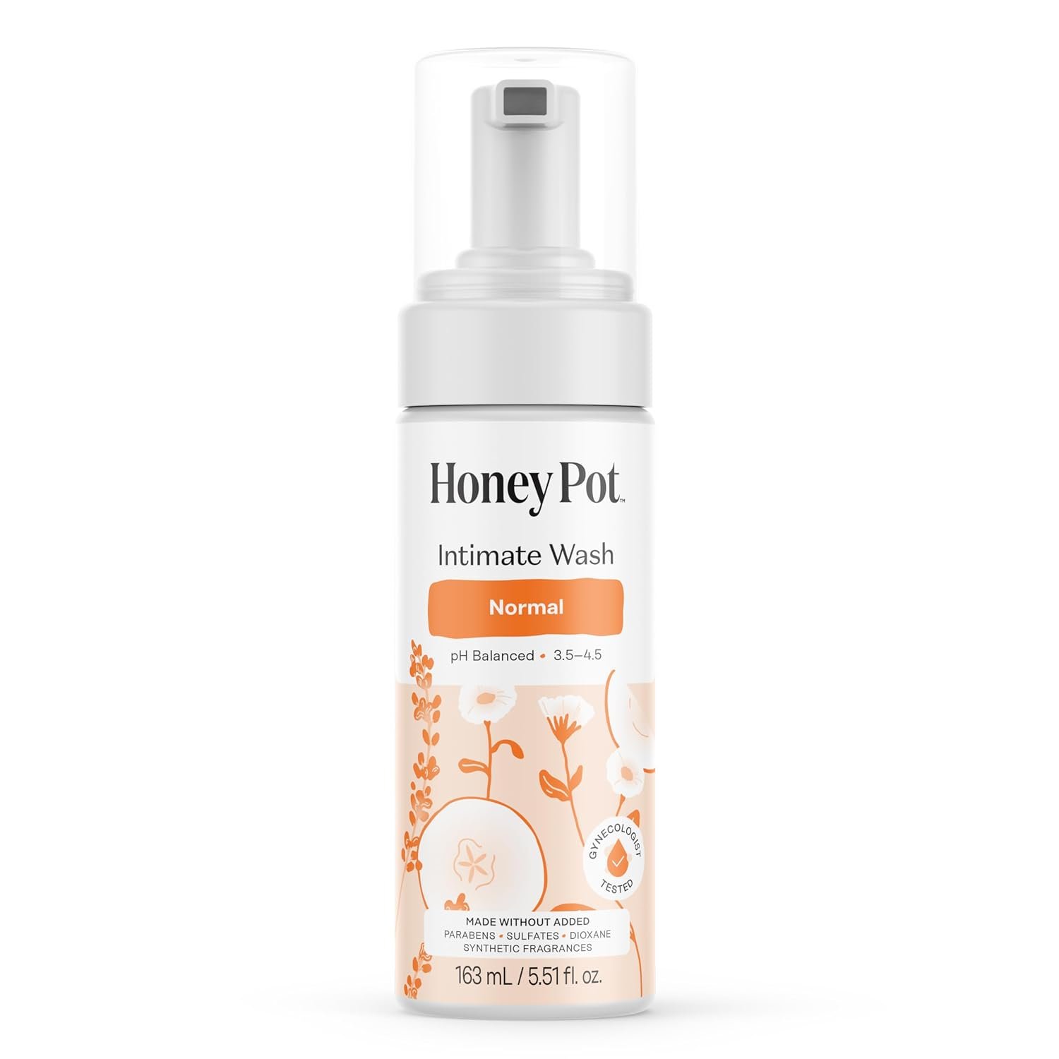 The Honey Pot Company – Feminine Wash – Normal – pH Balanced, Herbal Infused Plant-Based Feminine Care for Sensitive Skin – Daily Intimate Cleanser for Women – 5.51 Fl Oz