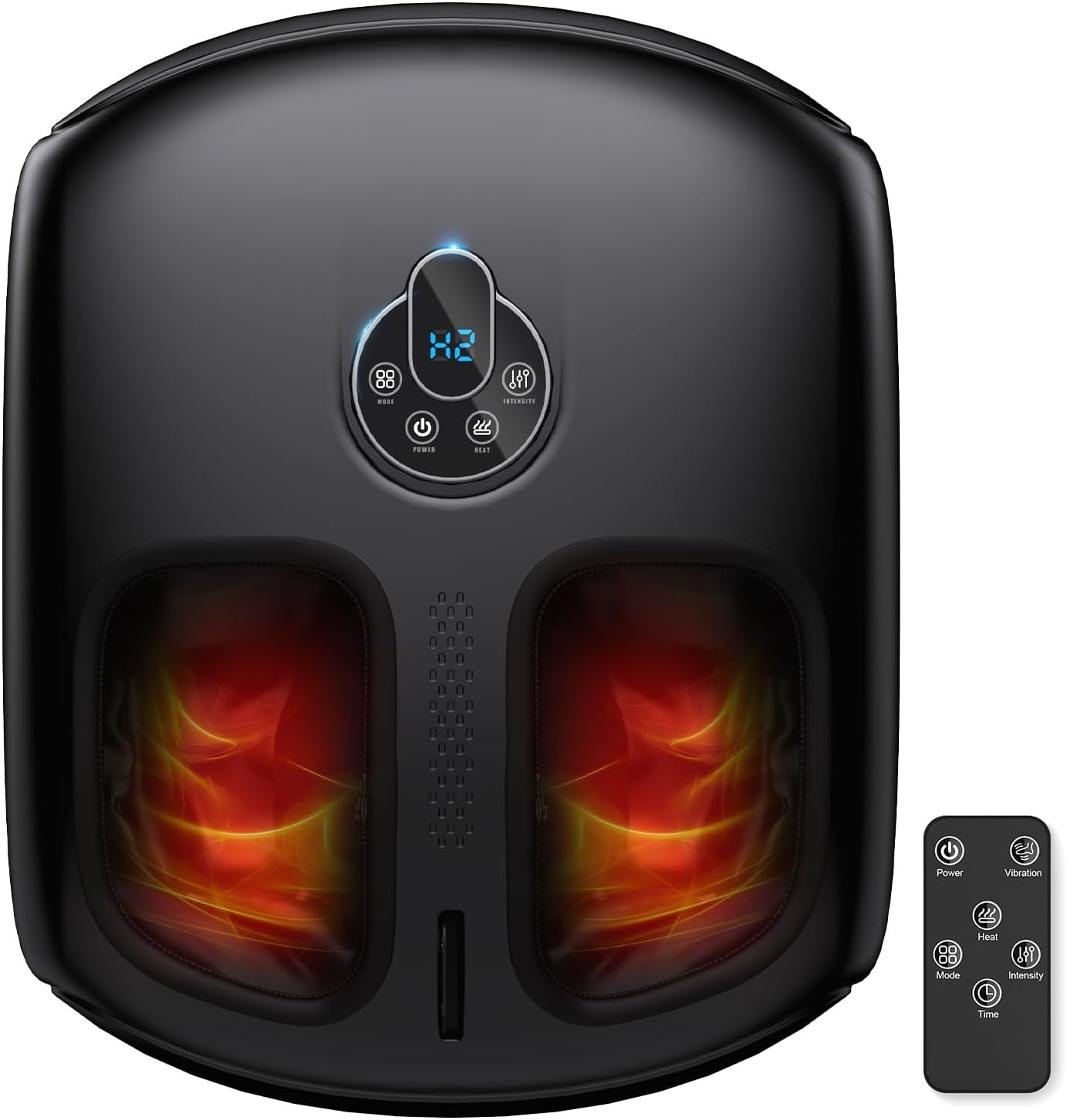 Foot Massager with Heat, 4 Modes & Vibration & Compression & Rolling for Feet Toes Relief, Electric Shiatsu Foot Massager with Remote, Fits Up to Men’s Size 13, Gift for Women Men Father’s Day