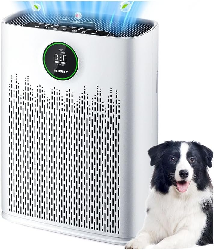 Air Purifiers for Home Large Room, Cover Up to 2400 Ft² with True HEPA Filter, PM2.5 Air Quality Display, 22dB Sleep Mode, Aromatherapy with 2X-Purification & 360°Air Outlet, HAP603