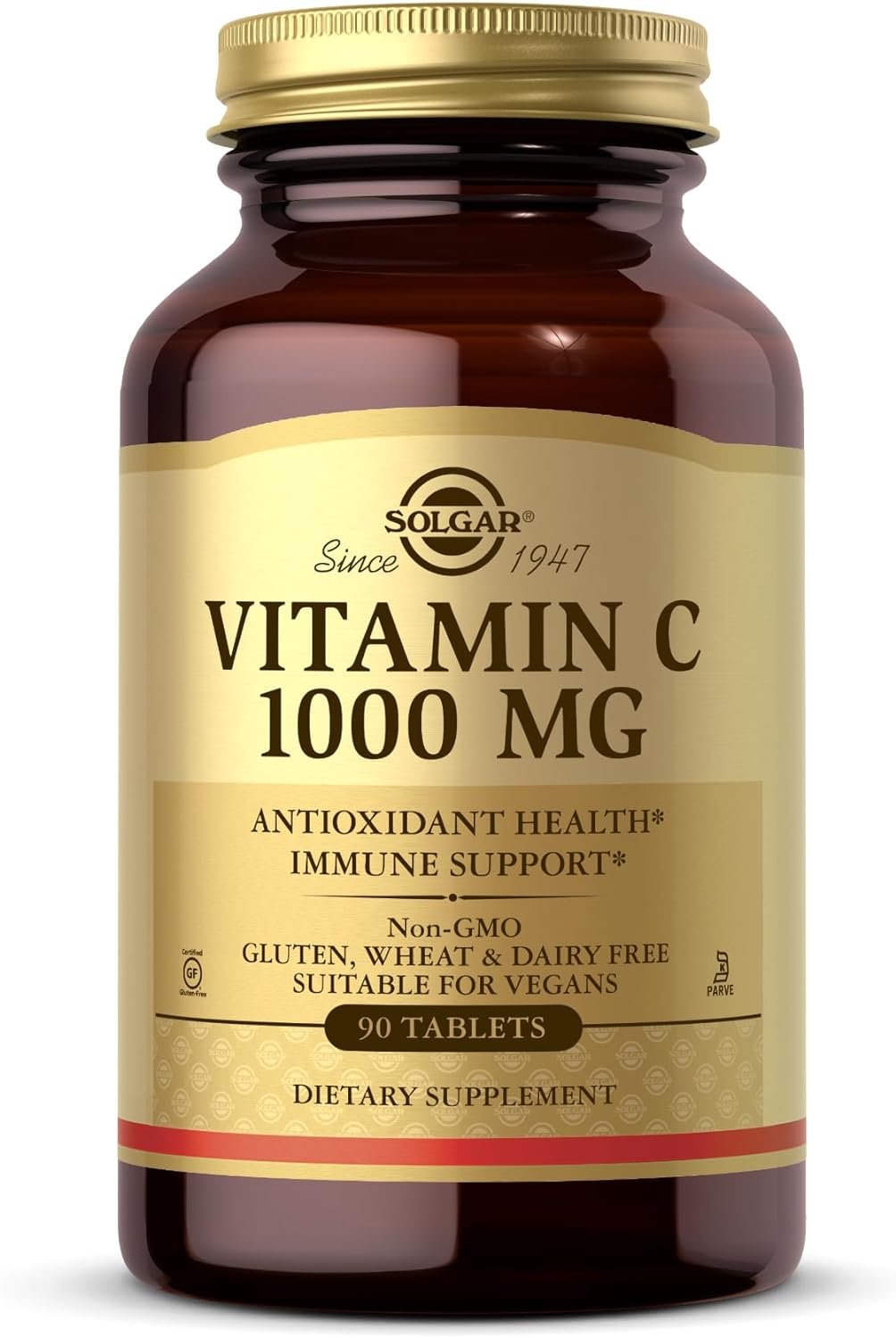 Solgar Vitamin C 1000 mg, 90 Tablets – Antioxidant & Immune Support, Overall Health, Healthy Skin & Joints – Bioflavonoids Supplement – Non-GMO, Vegan, Gluten Free, Kosher – 90 Servings
