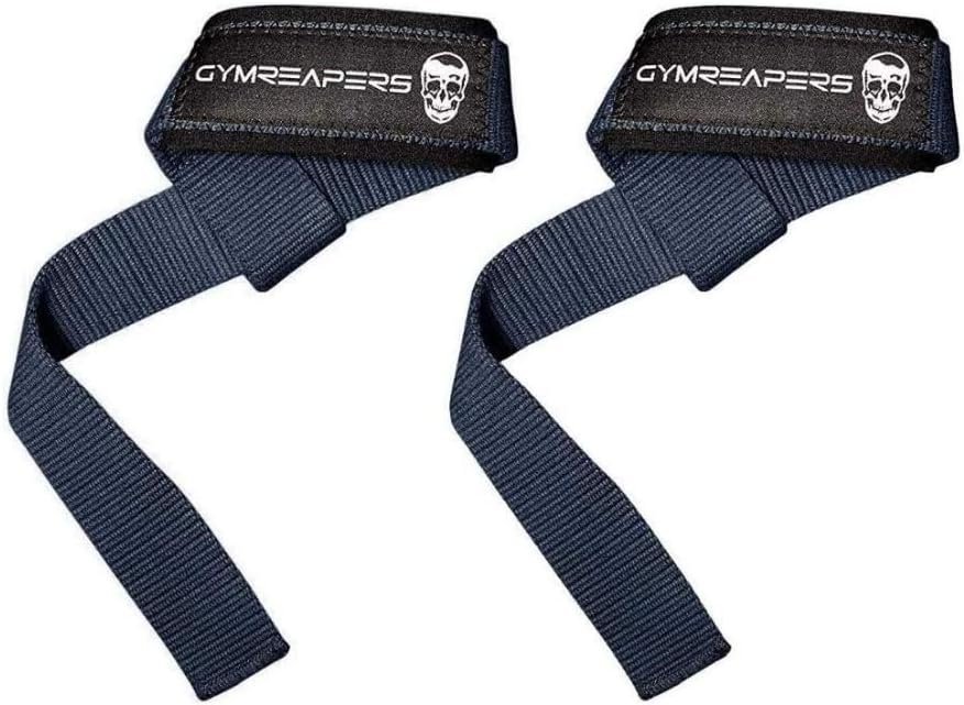 Gymreapers Lifting Wrist Straps for Weightlifting, Bodybuilding, Powerlifting, Strength Training, & Deadlifts – Padded Neoprene with 18 inch Cotton