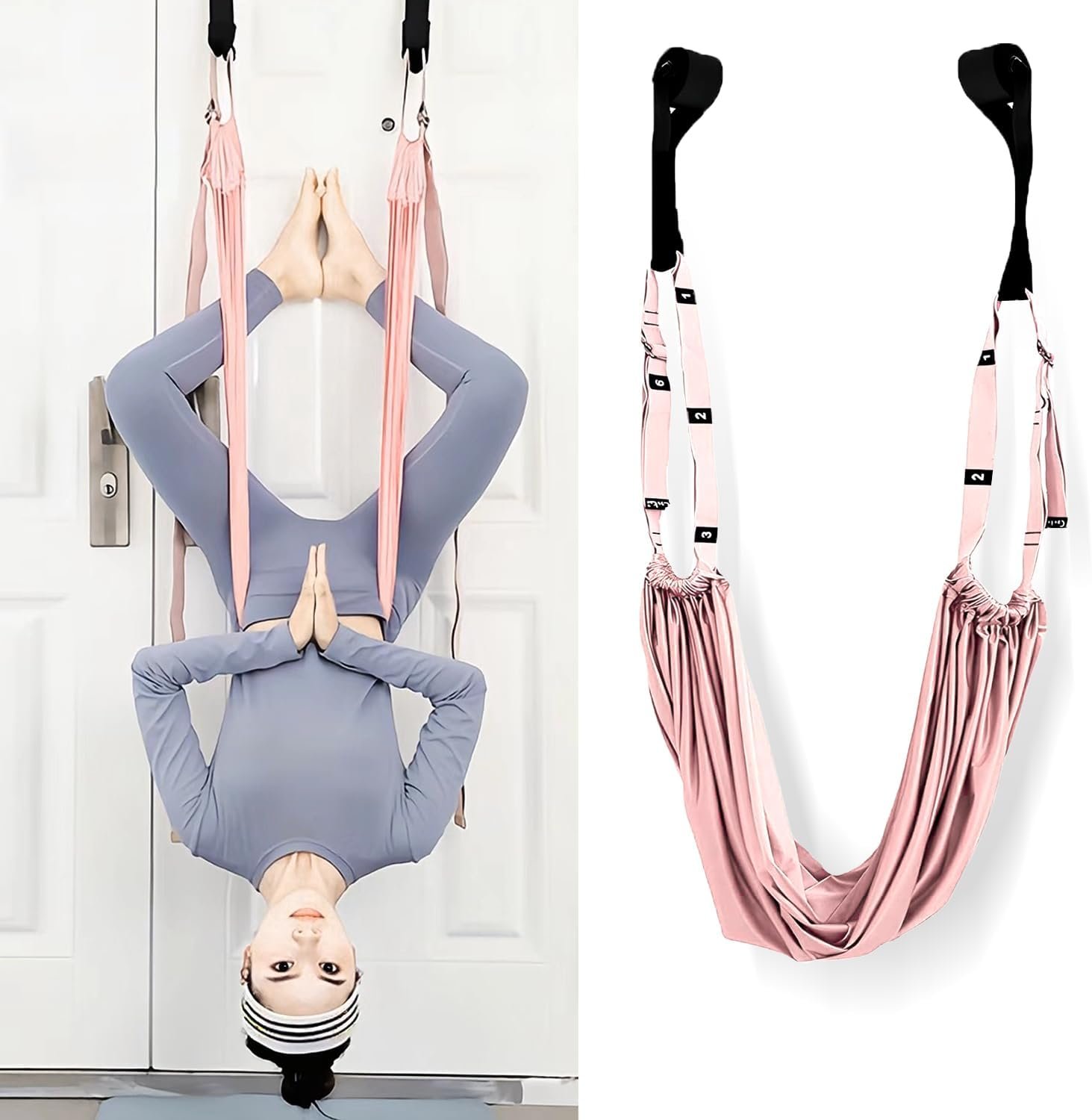 Aerial Yoga Rope for Door,Yoga Door Swing,Leg Stretcher Strap | Stretching Strap,Backbend Training Rope, Flexibility Trainer Stretching Equipment Assist Stretch for Gymnastics
