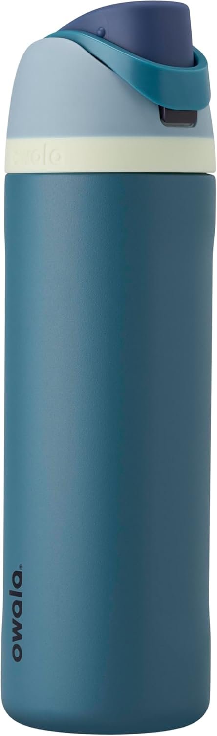 Owala FreeSip Insulated Stainless Steel Water Bottle with Straw, BPA-Free Sports Water Bottle, Great for Travel, 24 Oz, Denim