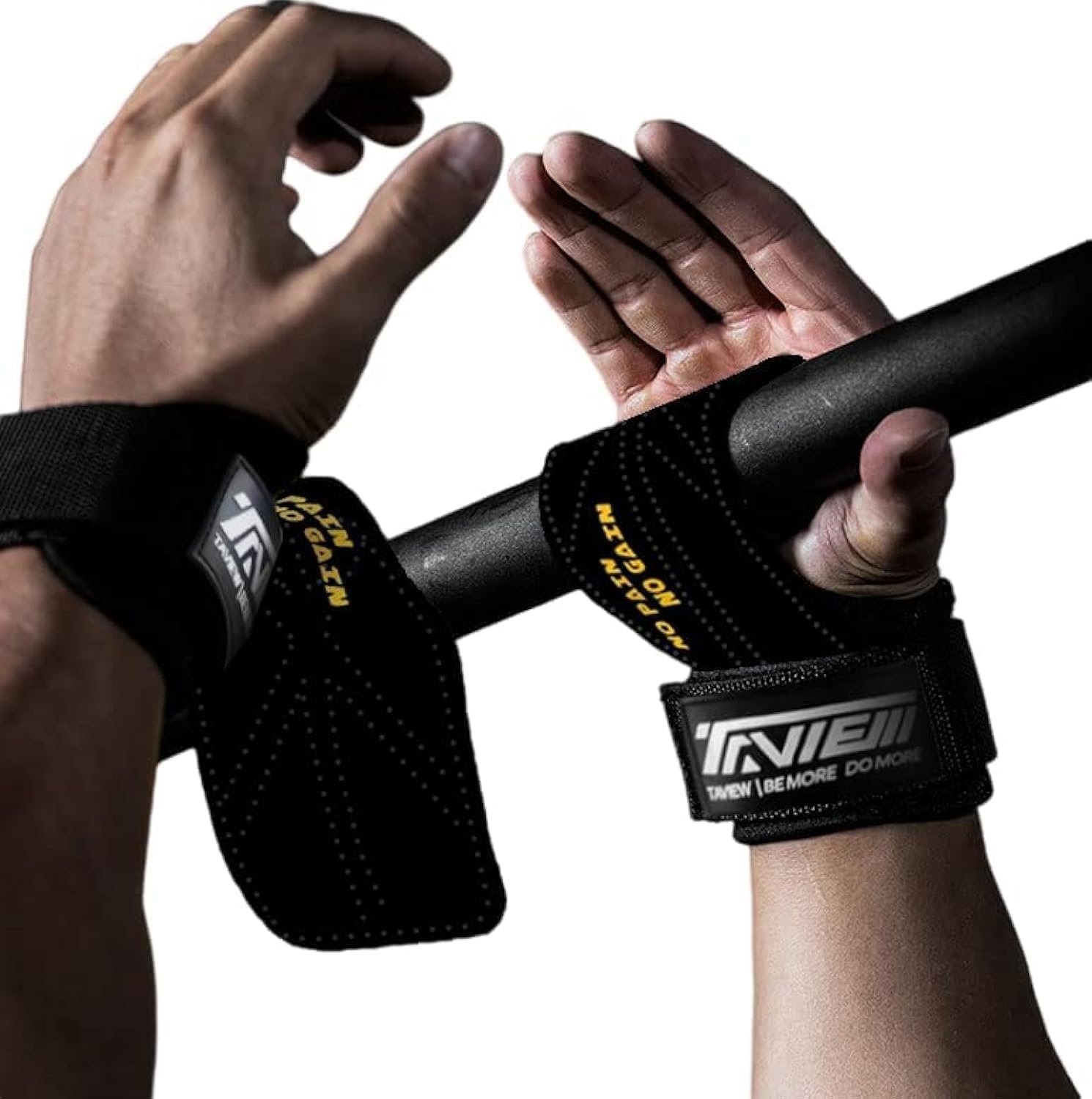 TAVIEW Wrist Straps for Weightlifting for Maximum Grip Support – Lifting Deadlift Strap & Weight Lifting Grips Gloves for Working Out Pull Up Deadlifting & Shrugs
