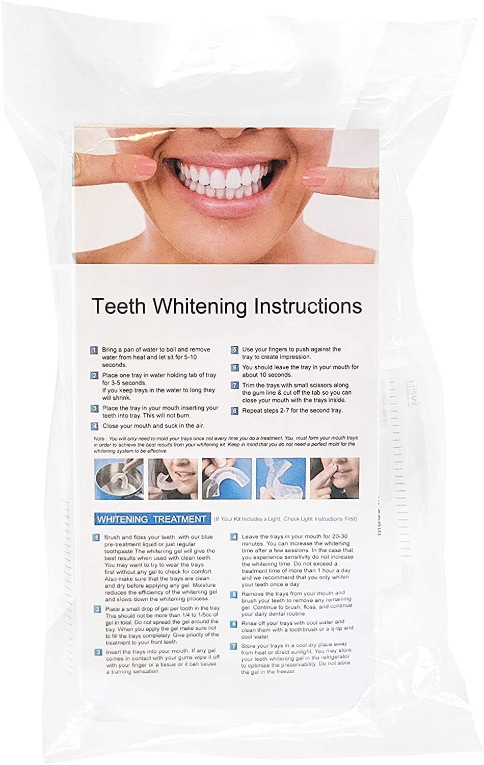 10 Syringes (3ml) New Strongest 44% Carbamide Peroxide Teeth whitening Gel (Mouth Trays NOT Included)