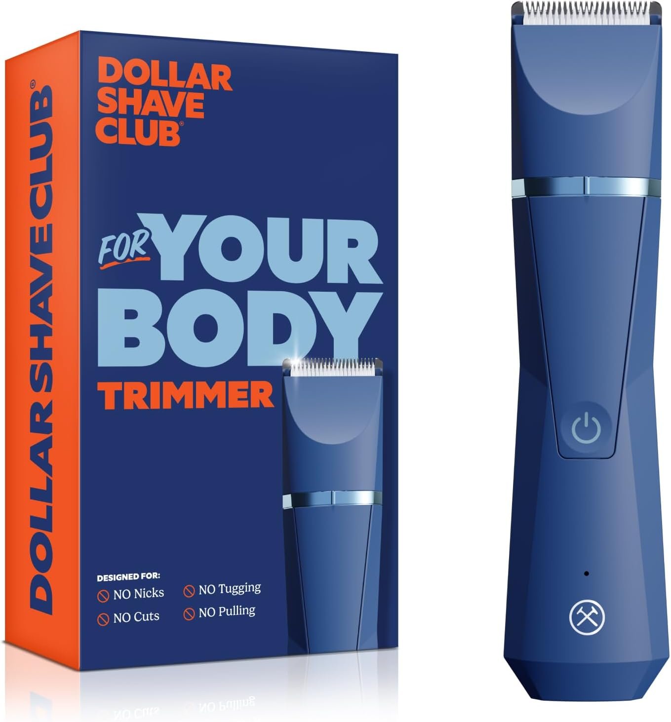 Dollar Shave Club | for Your Body Trimmer | Shower Safe, Ceramic Blades for Smooth Passes, | Body, Genitals, and Private Areas Electric Shaver for Men, IPX7 Waterproof Pubic Hair/Area Shaver