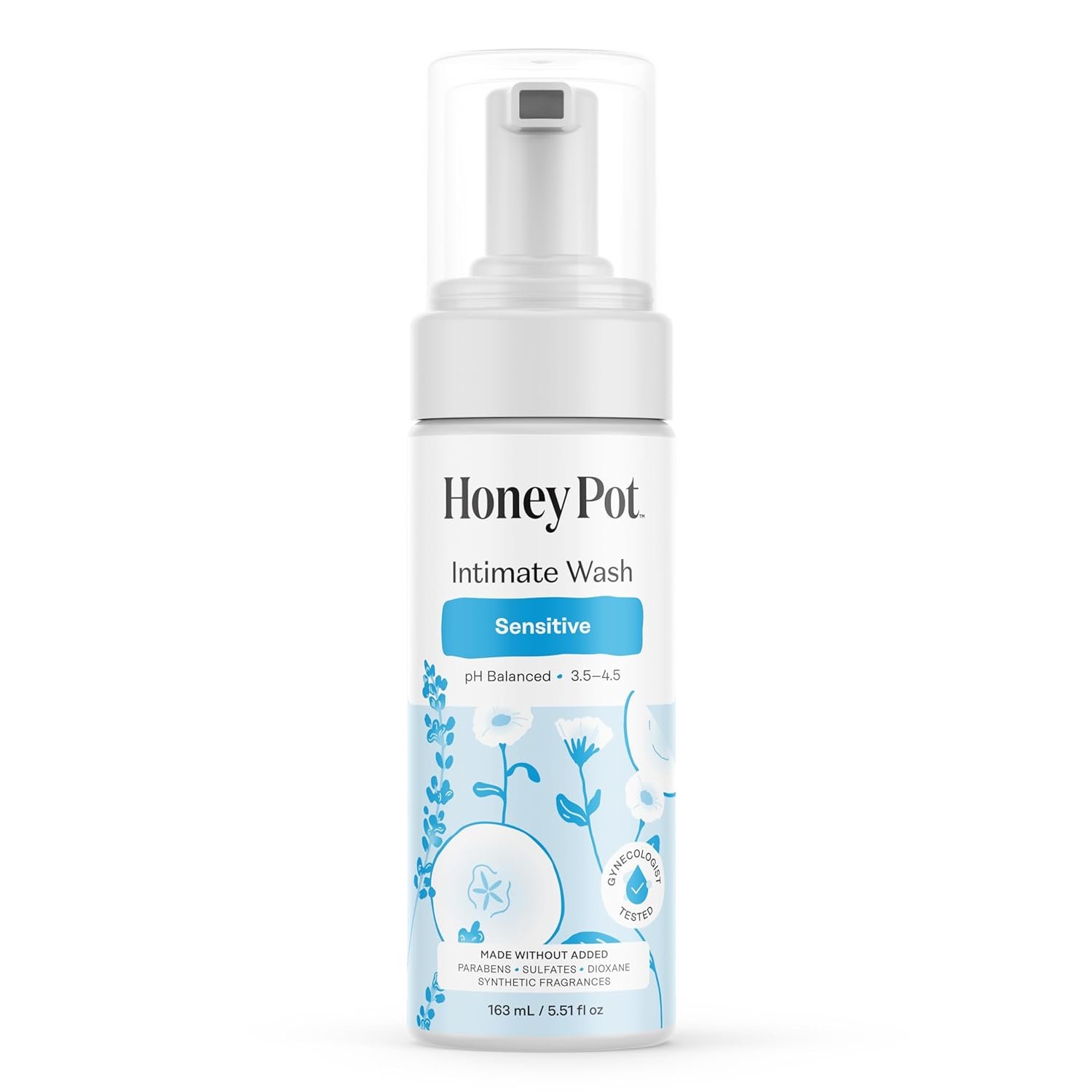 The Honey Pot Company – Feminine Wash – Sensitive – pH Balanced, Herbal Infused Plant-Based Feminine Care for Sensitive Skin – Daily Intimate Cleanser for Women – 5.51 Fl Oz