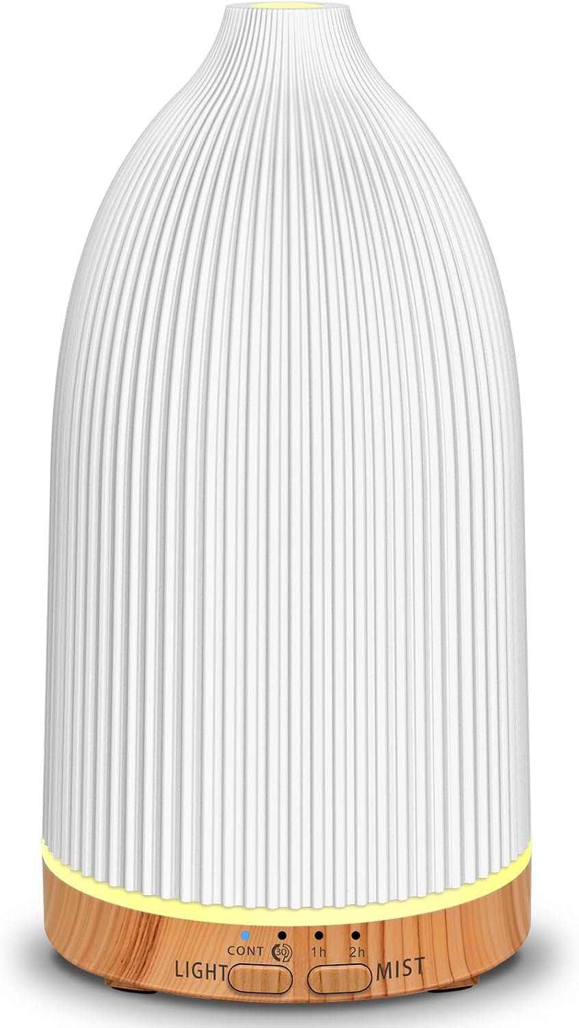 URPOWER 150mL Essential Oil Diffusers for Home Aromatherapy Diffuser | With 7 Color Changing Lights, Timer & Auto Shut-Off Scent Diffuser for Bedroom, Office, Yoga and Everyday Home Use