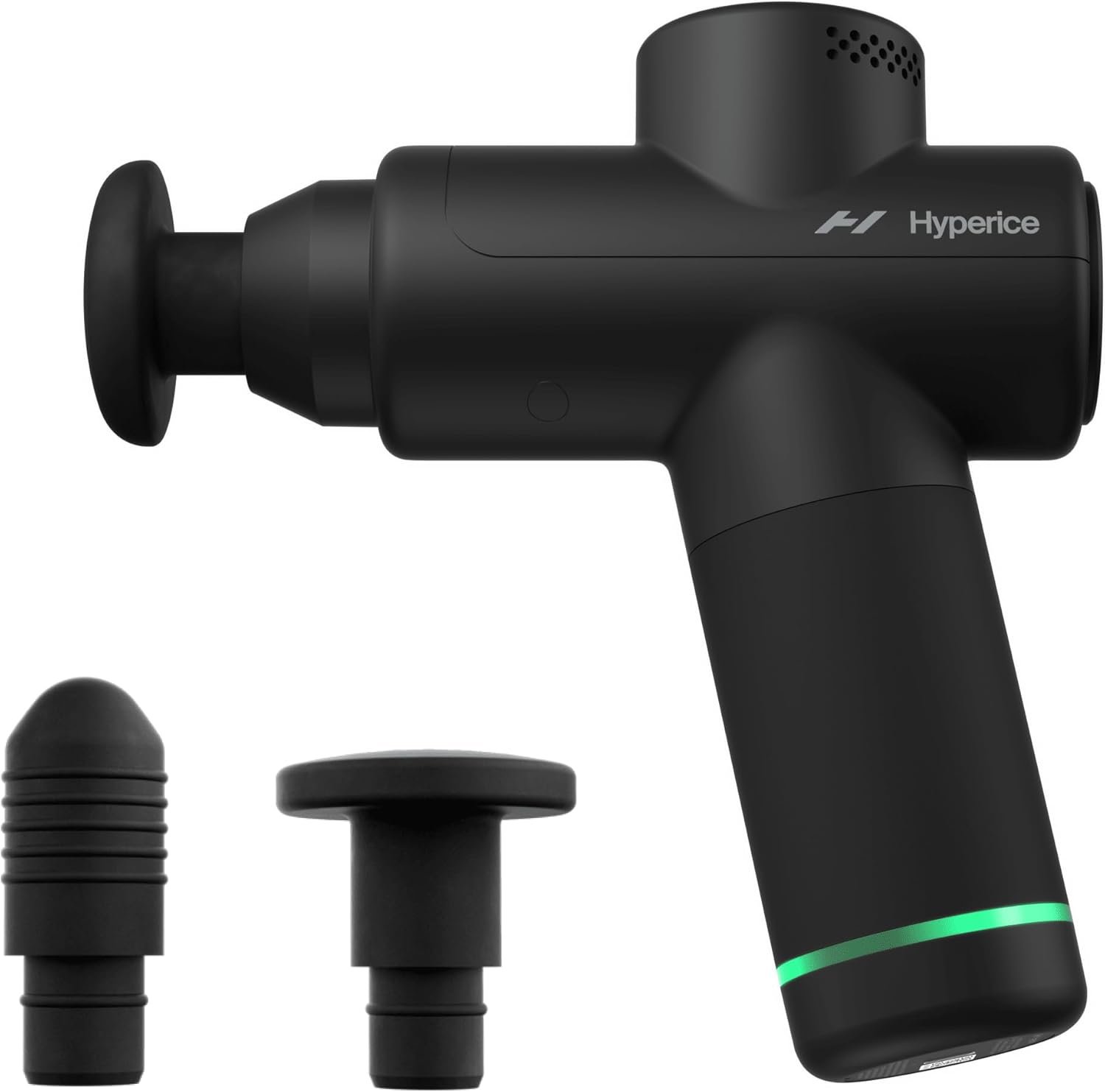Hyperice Hypervolt Go 2 – Black – Featuring Quiet Glide Technology – Handheld Percussion Massage Gun – 3 Speeds, 2 Interchangeable Heads – Helps Relieve Sore Muscles and Stiffness