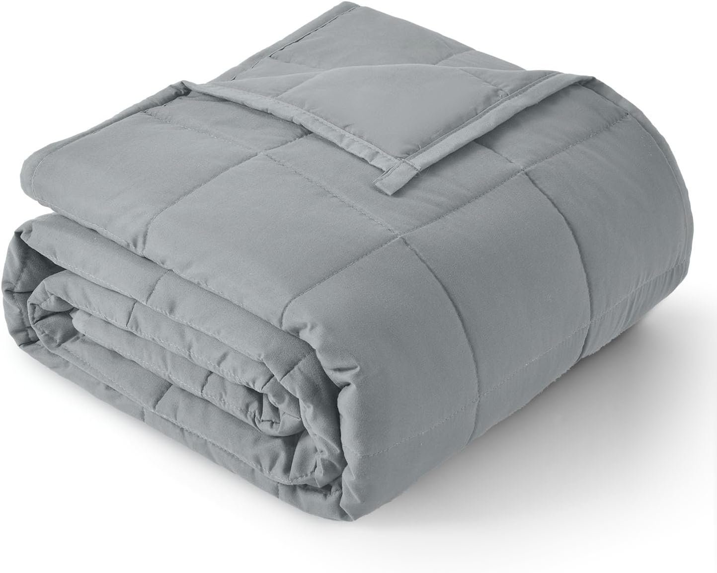 Topblan Weighted Blanket for Adults 12lbs, Soft Cooling Breathable Weighted Throw for Sleeping, Machine Washable Heavy Blanket with Glass Beads for Summer, Sofa Bed, 48″x72″ Twin Size, Grey | Cooling and Breathable; Soft; Machine Washable; Filled with Glass Beads; Heavy Throw for Calm and Sleep for Bed; Grey