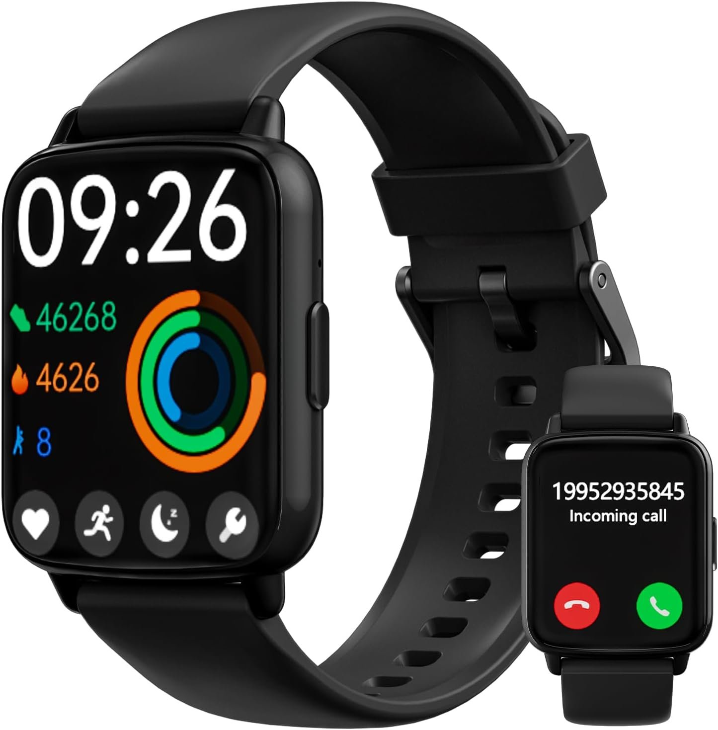 DIVElink Smart Watches for Men Women Fitness Tracker with Heart Rate Monitor IP68 Waterproof 100+ Sport Mode Activity Trackers Compatible with iPhone Android Phones