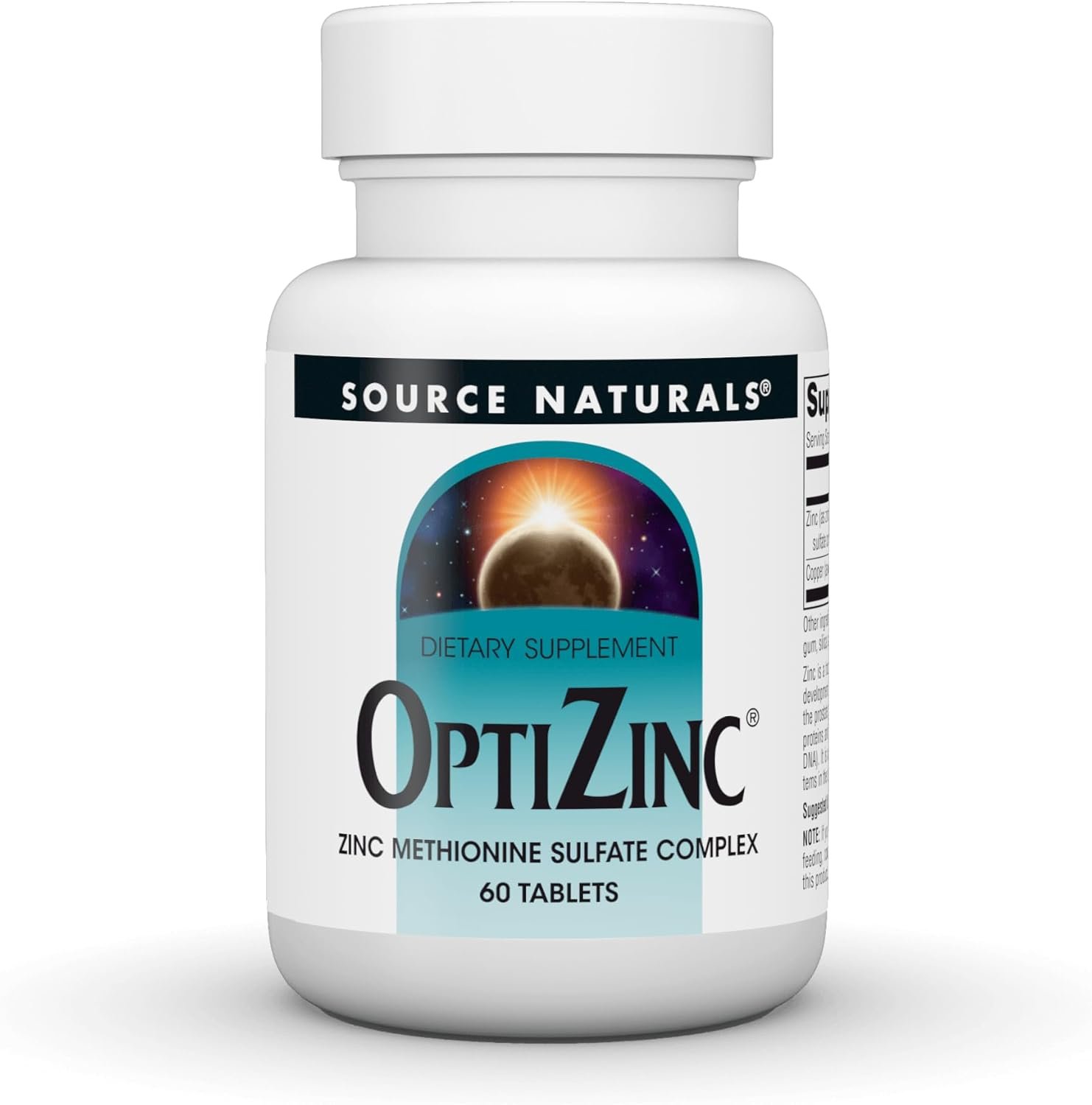 Source Naturals OptiZinc, Zinc Methionine Sulfate Complex – 60 Tablets | Important Mineral That Supports Immune Health