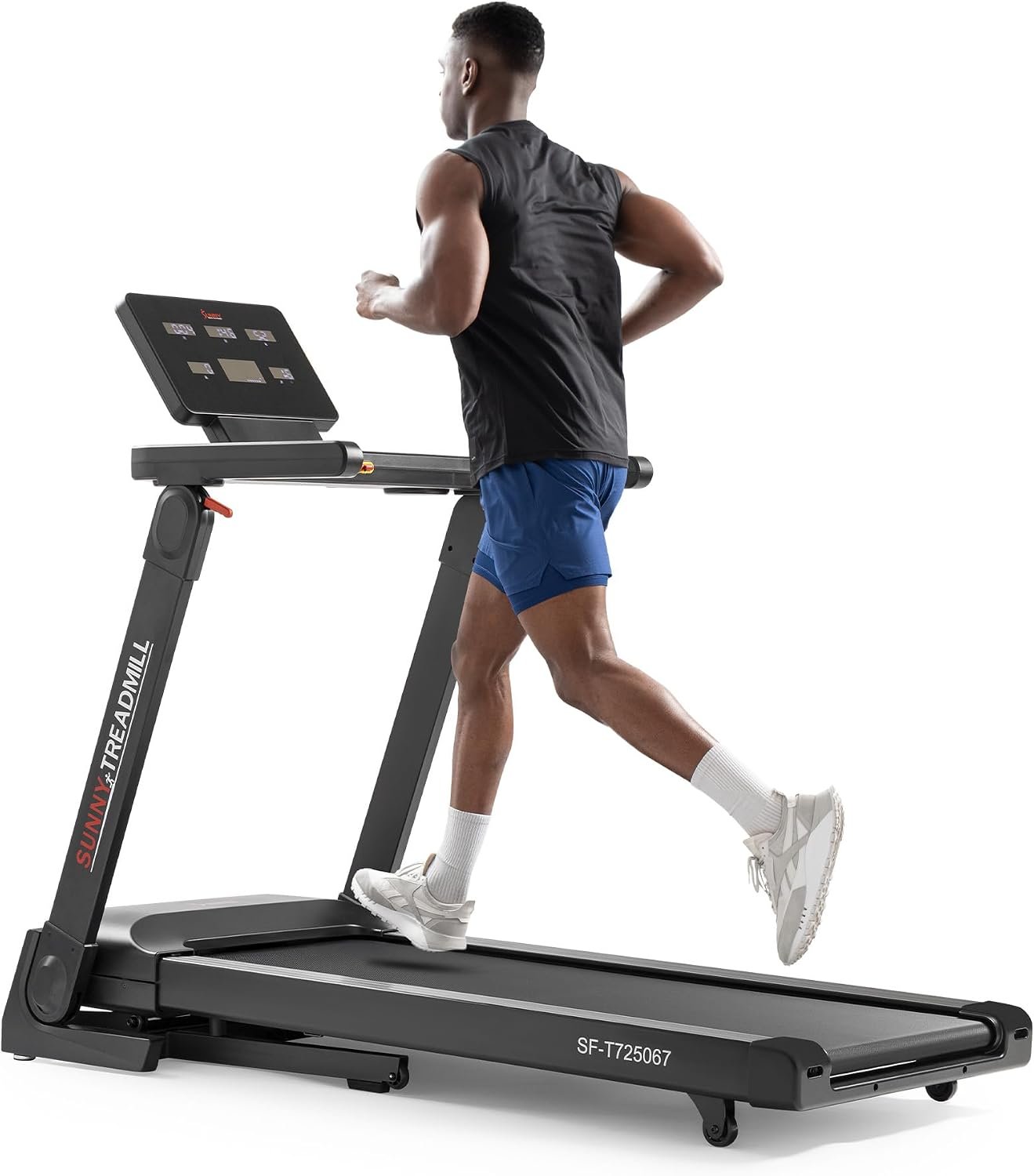 Sunny Health & Fitness Fully Assembled Flat-Fold 20″ x 55″ Treadmill