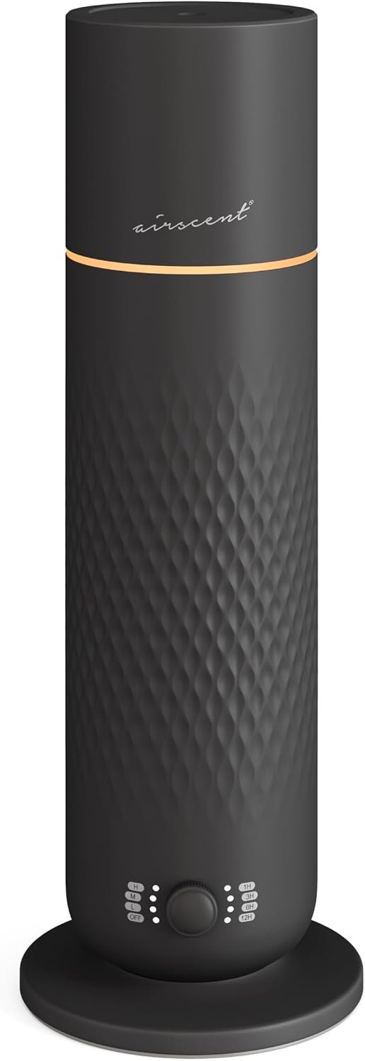 The AirScent Waterless Diffuser – Cold Air Scent Diffuser Oil Machine | for Homes, Offices, Hotels and Spas – Aromatherapy Diffuser For Aesthetic Scenting – Black – 4.05 Oz – Fragrance Not Included