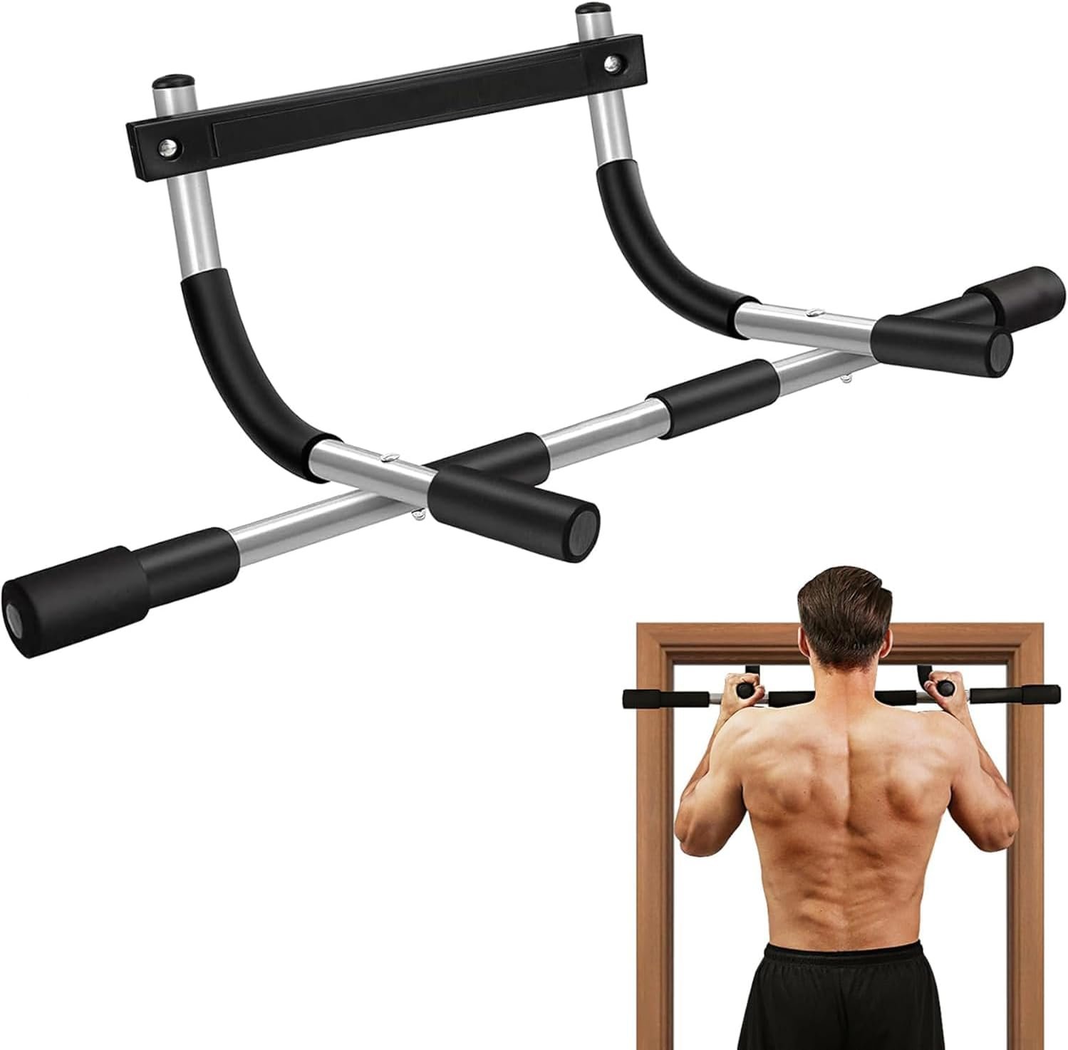 MOMODA Doorway Pull Up Bar, Home Gym Fitness Chin-Up Bar for Door Frame