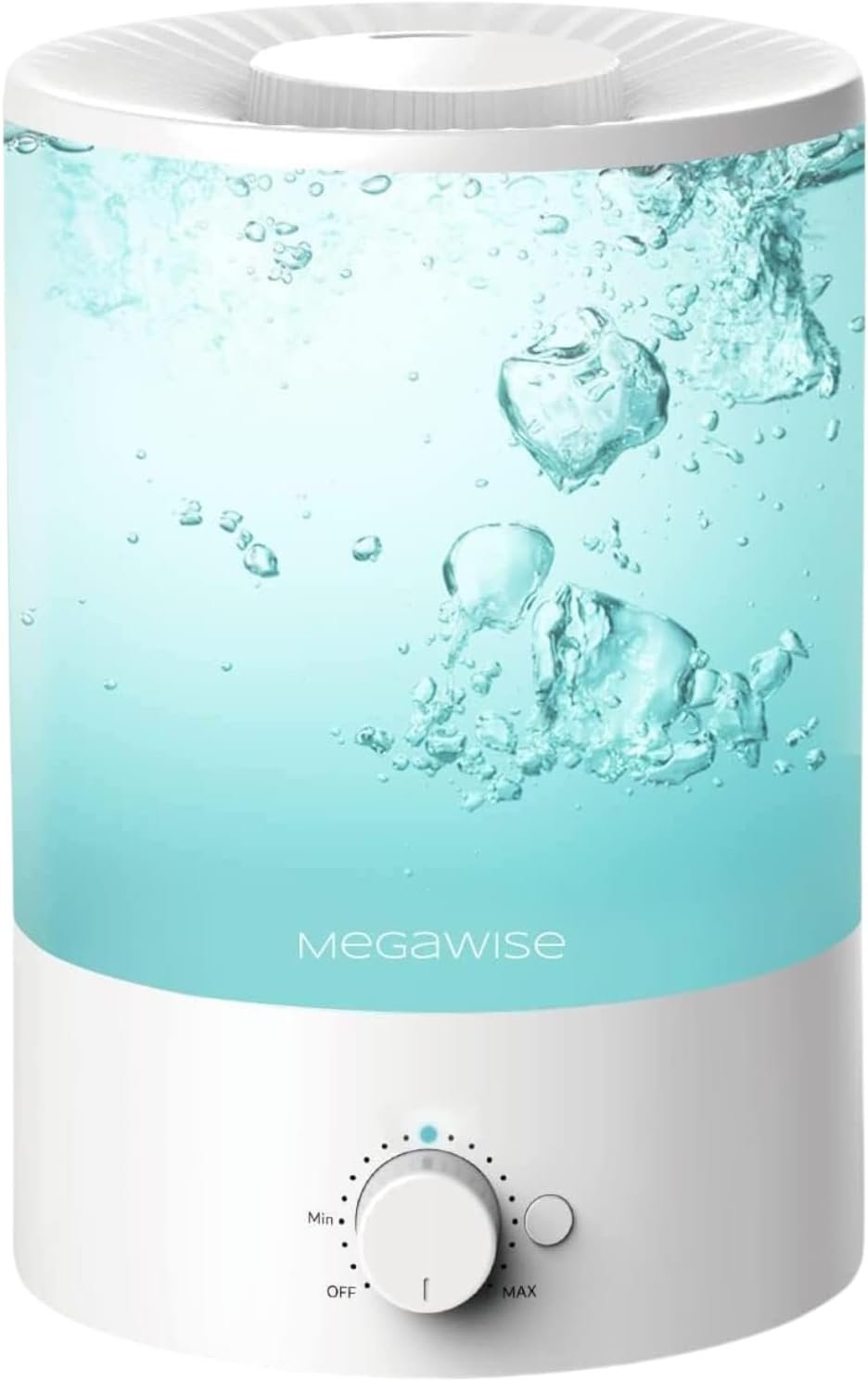 MEGAWISE 3.5L Cool Mist Humidifier – Ultra-Quiet Ultrasonic Vaporizer with Top-Fill Design, Essential Oil Diffuser, 7-Color Night Light & Auto Shut-Off