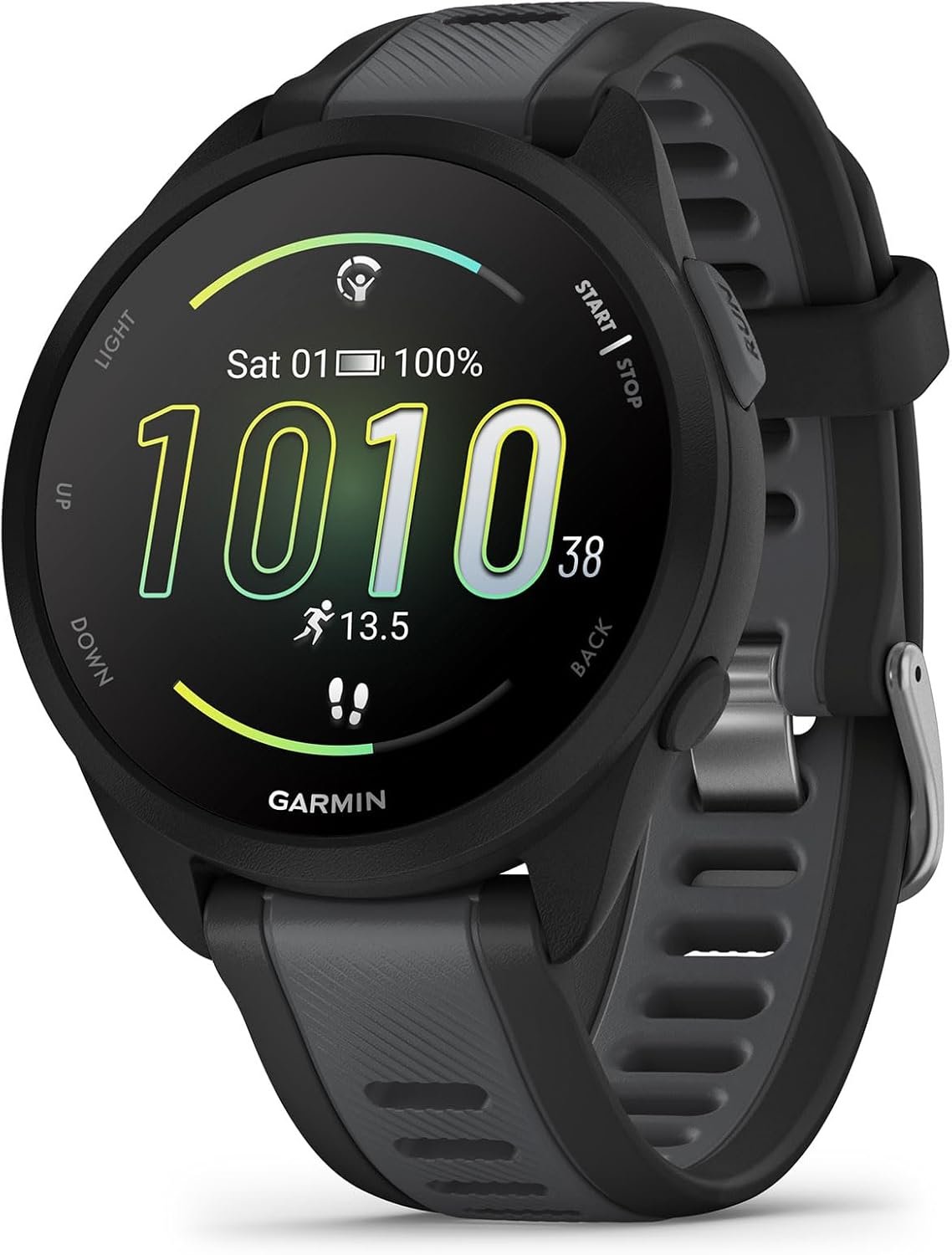 Garmin Forerunner 165, Running Smartwatch, Colorful AMOLED Display, Training Metrics and Recovery Insights, Black | Built-in GPS, Training Metrics and Recovery, Up to 11 Days Battery, 19 Hr GPS, Water-Resistant 50m