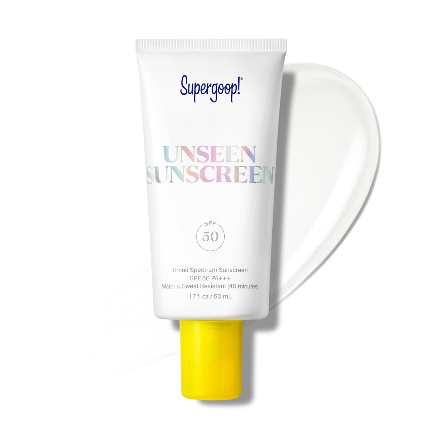 Supergoop! Unseen Sunscreen – SPF 50 – Clear & Invisible Face Sunscreen + Broad Spectrum + Makeup-Gripping Primer – Weightless, Scentless, Oil Free