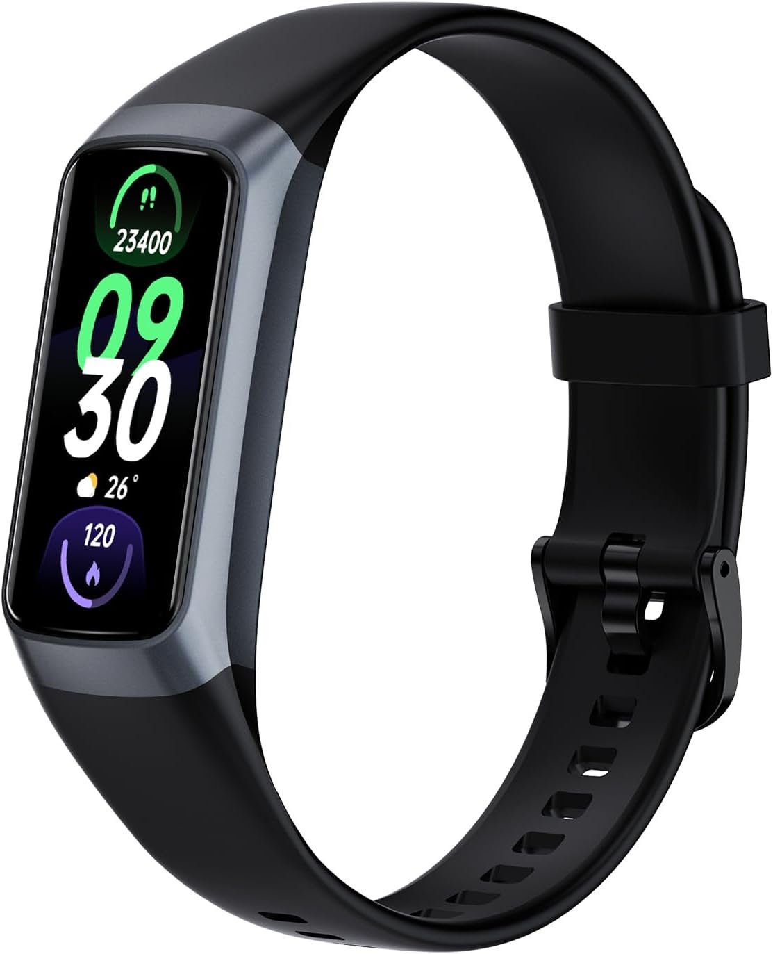 Fitness Tracker Activity Tracker Smart Watch 1.10”AMOLED Touch Color Screen,Smart Watch with 24/7 Blood Oxygen Heart Rate,Sleep Monitor,IP68 Waterproof,Step Counter Health for Women Men (Black)