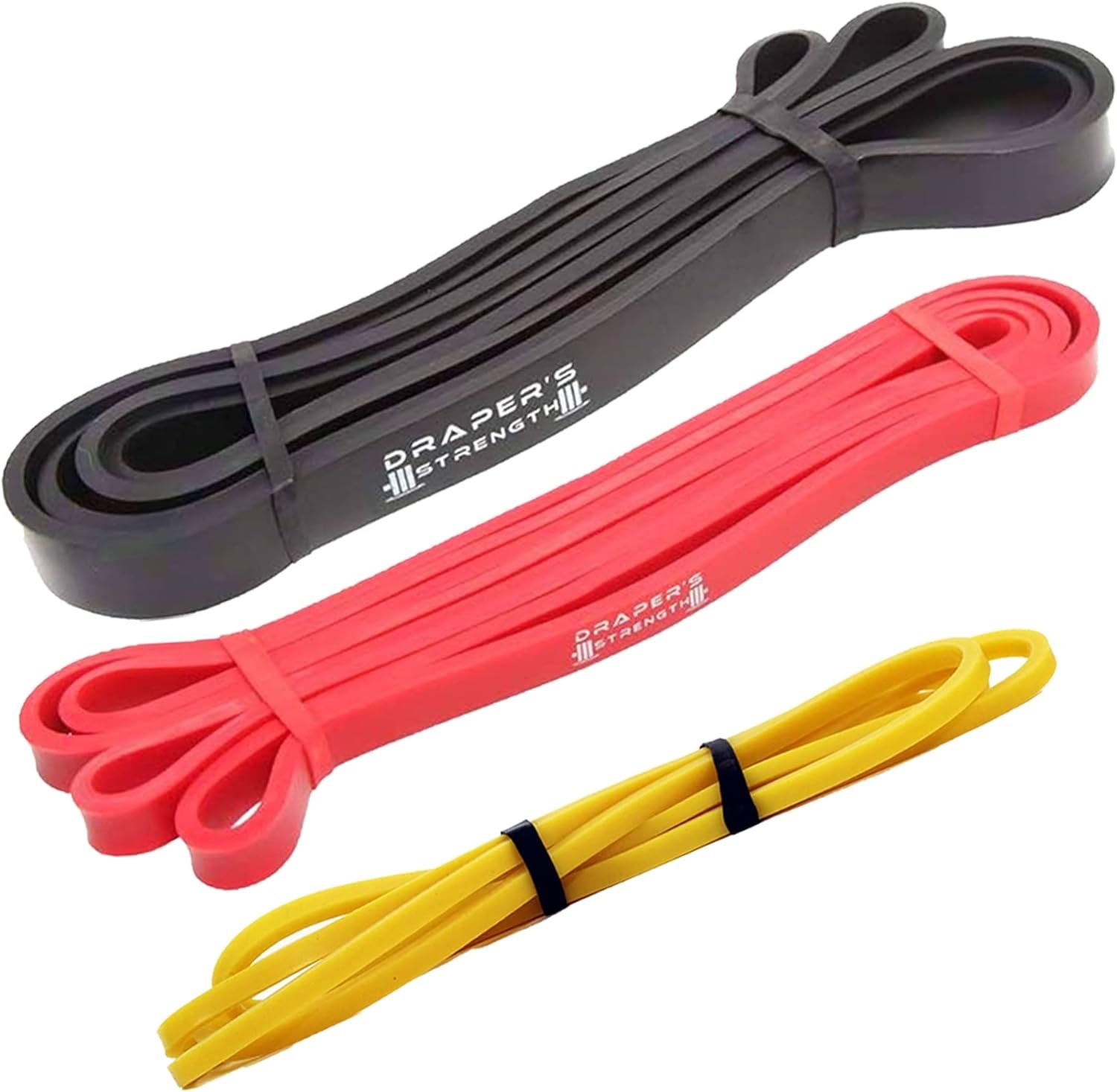 Draper’s Strength Heavy Duty Resistance Stretch Loop Bands for Powerlifting Workout Exercise and Assisted Pull Ups