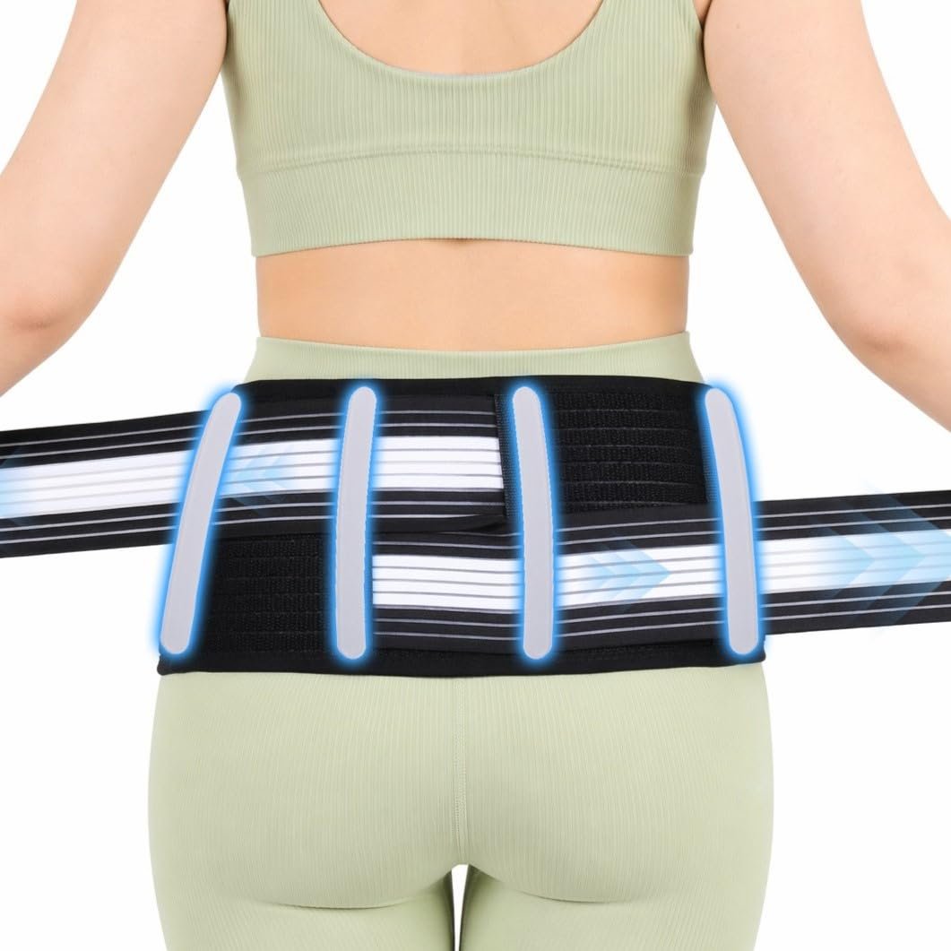 2026 Upgraded Lower Back Brace for Men and Women,Sacroiliac SI Joint Hip Belt with 4 Support Stays, Pelvic Support Belt for Sciatica Pain Relief, Breathable Mesh & Anti-Slip, Adjustable Compression