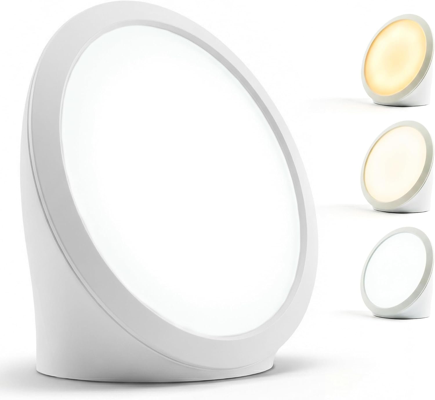 Light Therapy Lamp 10000 Lux – Happy Lamps Full Spectrum Sunlight Lamps for Day Light – Portable Uv-Free Sun Daylight Box with Bright White Natural Lights Adjustable Brightness for Daily Use | Full Spectrum Sunlight, UV-Free, Adjustable Brightness, Portable