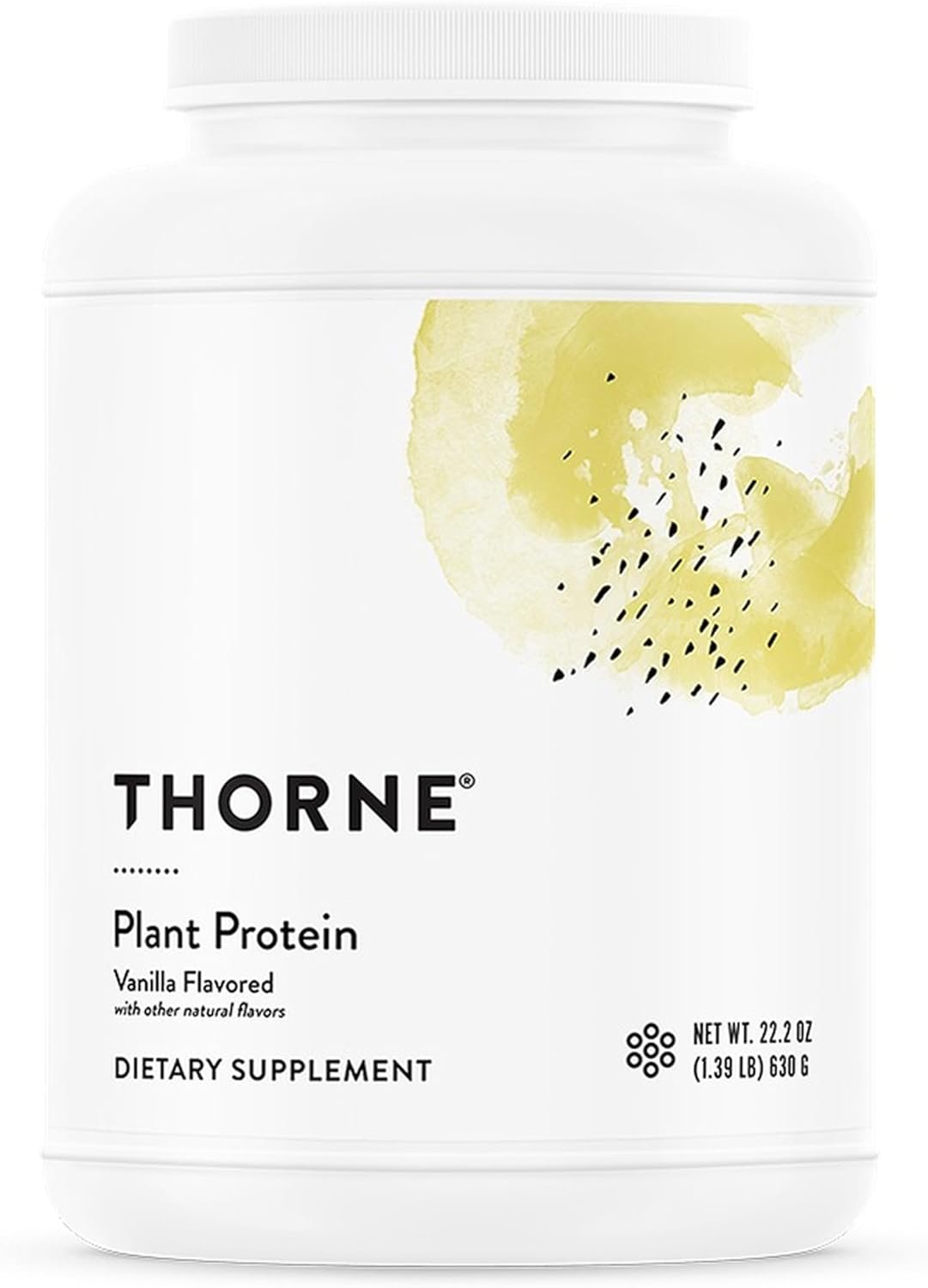 THORNE – Plant Protein – 22 Grams of Vegan Protein Powder – Pea, Rice & Chia Seed Protein with Complete Amino Acid Profile – NSF Certified for Sport – Vanilla – Gluten-Free – About 20 Servings