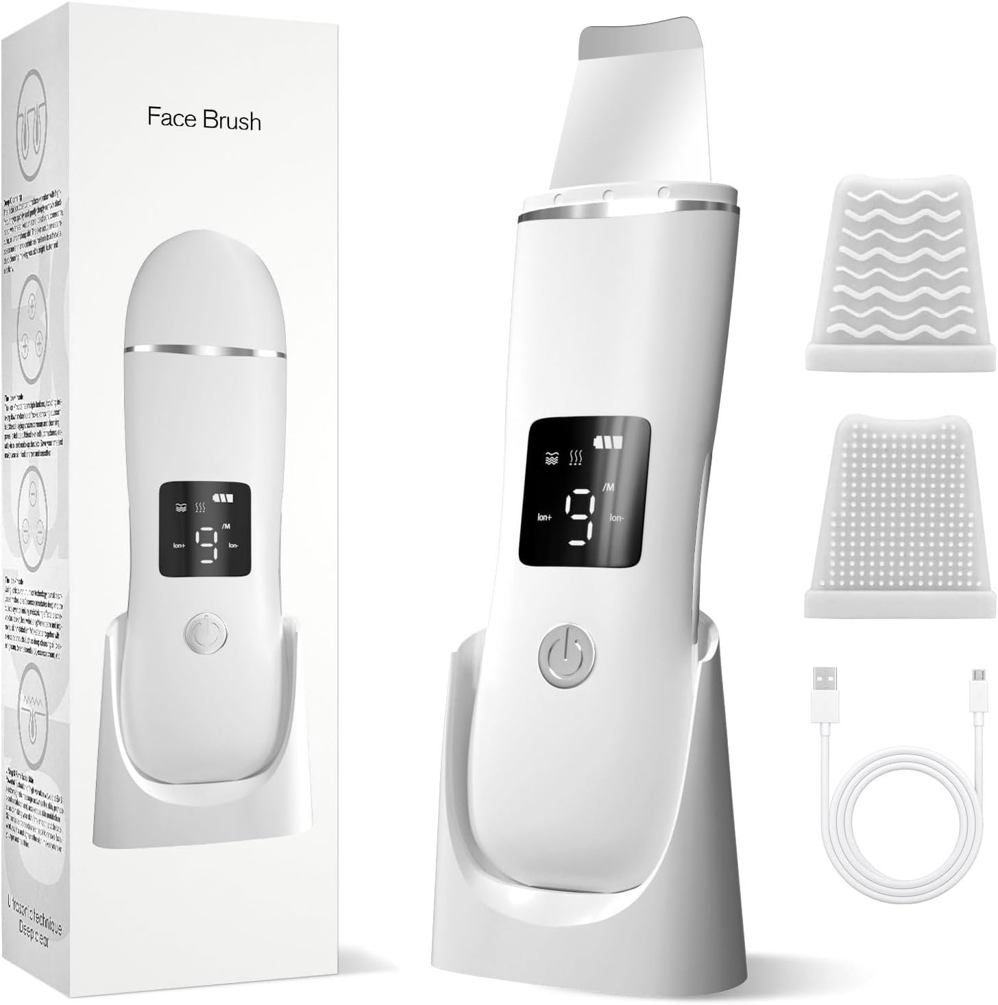 Face Scrubber Skin Spatula, Blackhead Remover with 4 Modes, Pore Extractor Face Spatula Deep Cleansing for Facial Skin Care Gift for Women